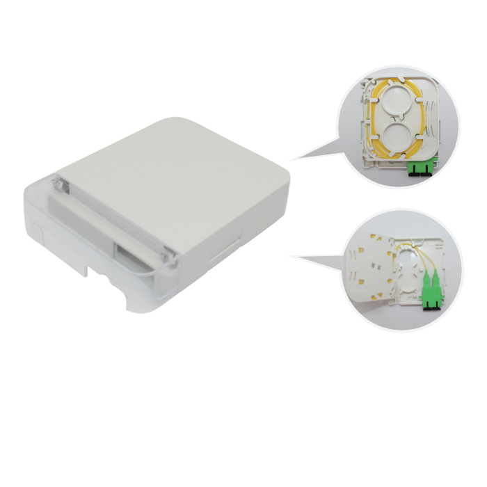 Flip-top fiber optic box duplex